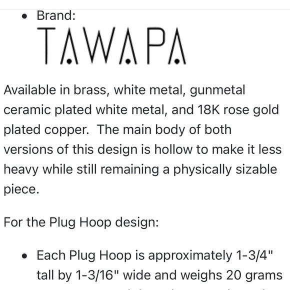 Ornate Brass Tawapa weighted Kerla earrings - Picture 4 of 5